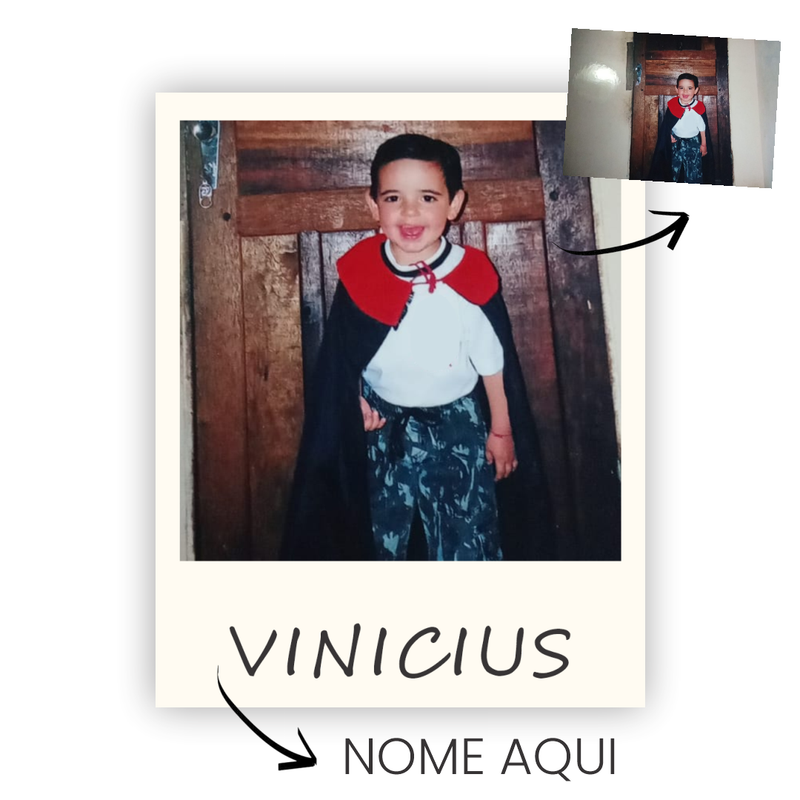 Camisa Com Foto Polaroid Personalizável, Tecido 100% Algodão