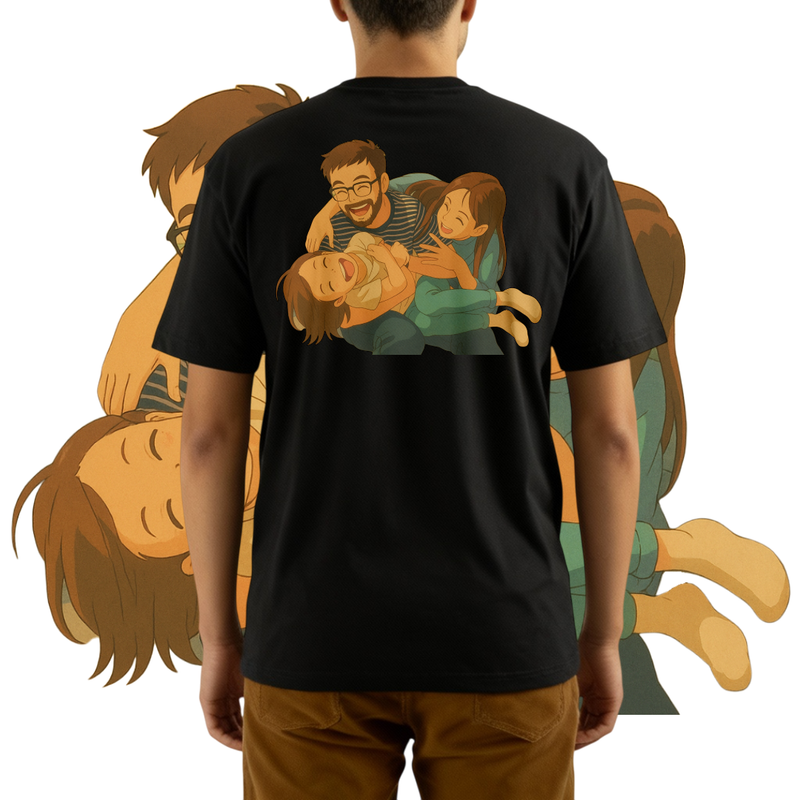 Camisa Personalizável no Estilo Ghibli Studio, 100% Algodão e Estampa Artística Exclusiva