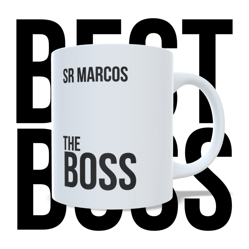 Caneca Personalizável Best Boss, Presente Divertido com Foto do Seu Chefinho Favorito