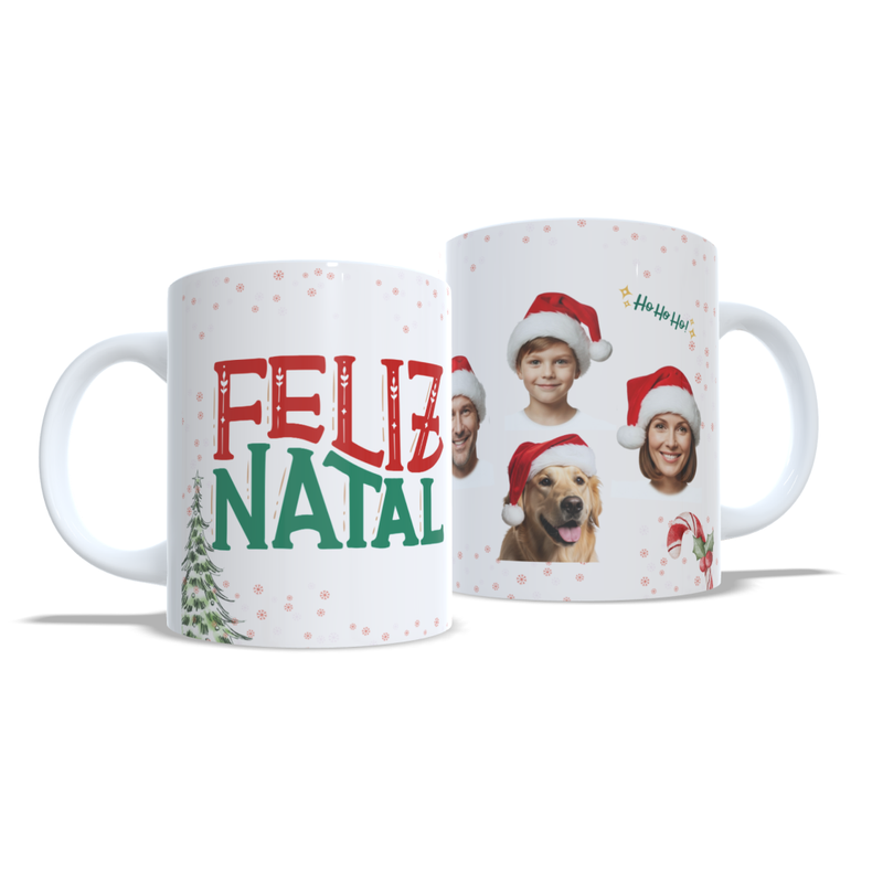 Caneca Personalizável com 4 Fotos, Crie Sua Lembrança Única e Cheia de Emoção