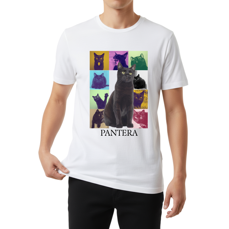 Camiseta Personalizada Pet Foto Coração 100% Algodão Estampa DTF