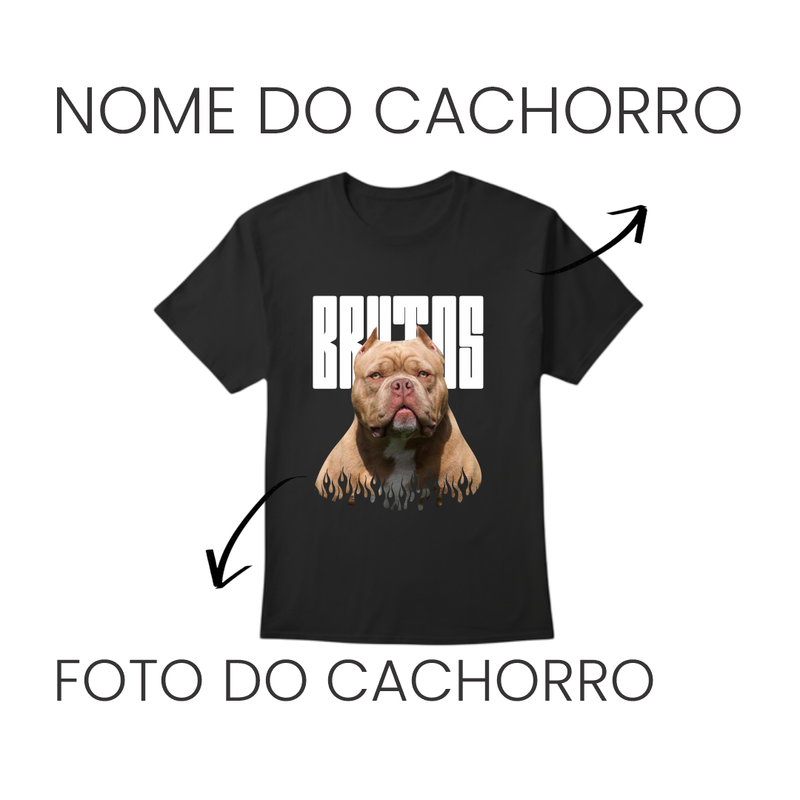 Kit Brutos de Camisetas Personalizáveis com Foto do Seu Cachorro, Estilo Forte, Presença Imponente