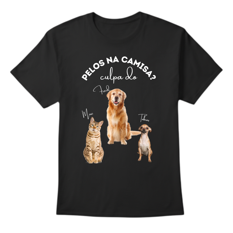 Camiseta Personalizada Pet Gato Foto 100% Algodão Estampa DTF