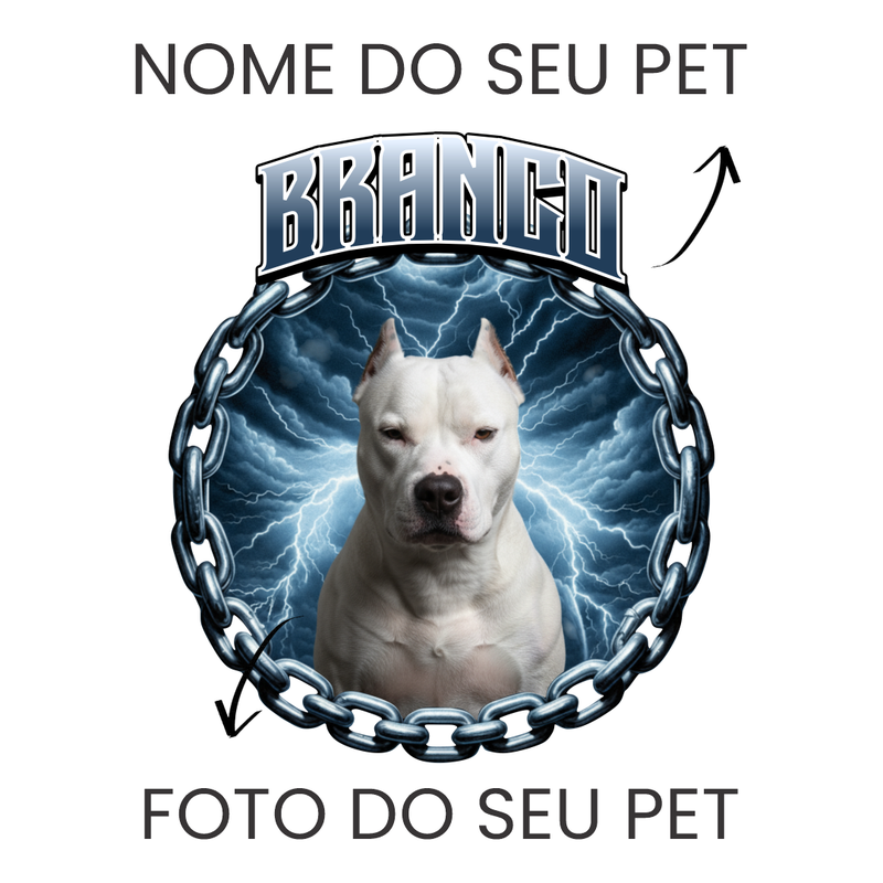 Camisa Personalizável Com Seu Pitbull, Pincher ou Qualquer Pet, 100% Algodão