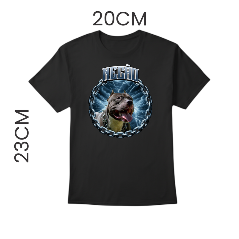 Camisa Personalizável Com Seu Pitbull, Pincher ou Qualquer Pet, 100% Algodão