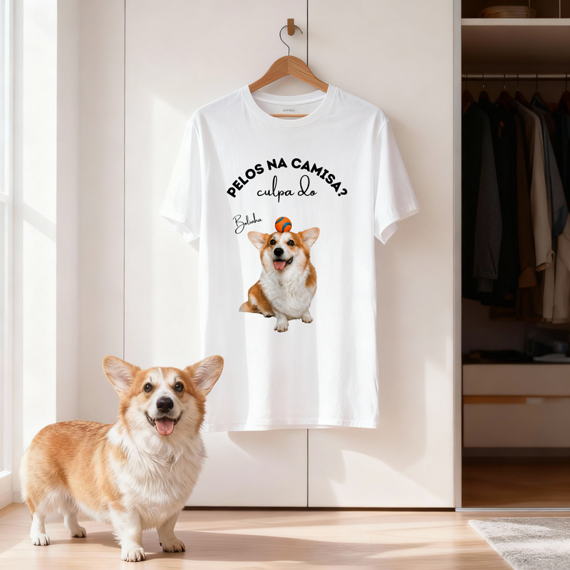 Camiseta Personalizada Pet Gato Foto 100% Algodão Estampa DTF