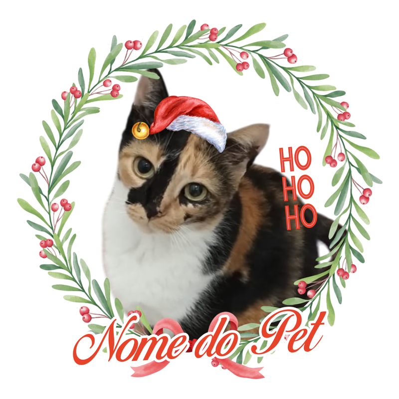 Camiseta Personalizada de Natal com Foto do Pet | 100% Algodão Premium e Estampa DTF | Presente Criativo Natalino